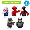 Spidey & His Amazing Friends 5 Piece Finger Puppet Set - Party Favors  Educational  Bath Toys  Floating Pool Toys  Beach Toys  Finger Toys  Playtime