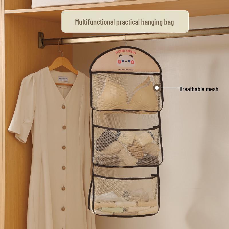 Tecknad Hängande Förvaringsväska för Garderob med Stor Kapacitet för Underkläder och Strumpor