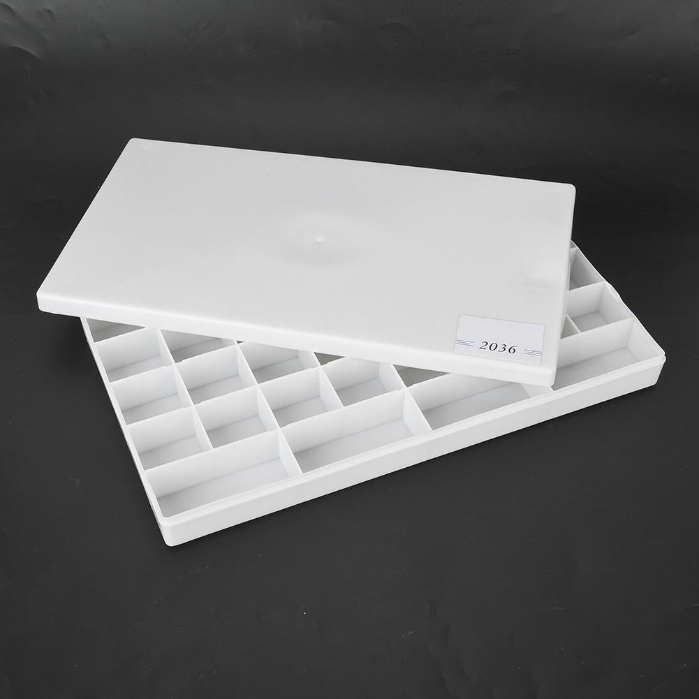 Square Pigment Paint Box Color Mixing Painting Palette for Watercolor Gouache Acrylic(36 Grids)