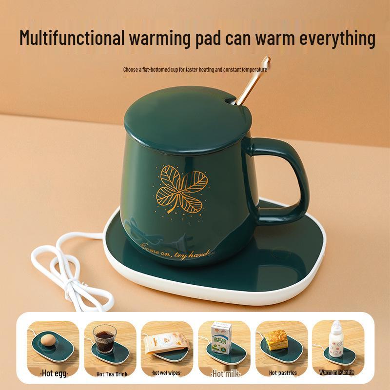 Smart Adjustable Heating Coaster - 55°C Constant Temperature Pad for Warm Drinks