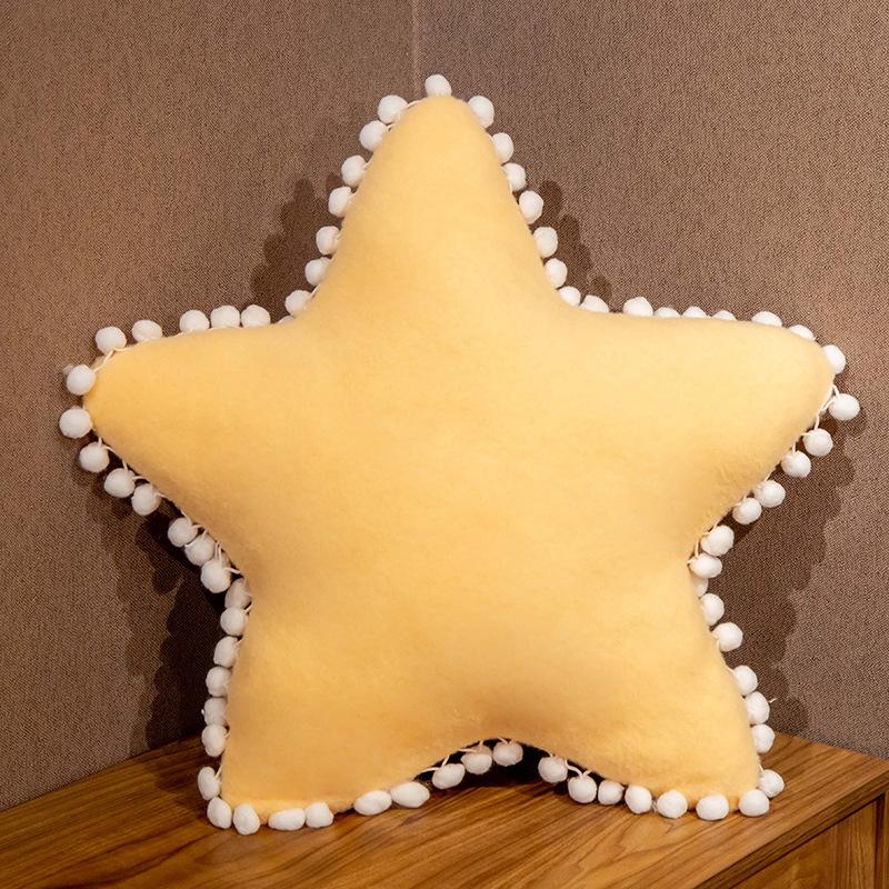 Almohada nórdica con diseño de estrella y viento, diseño de amor y luna para sofá, cojín para silla de noche, respaldo, cojín para niña con forma de corazón en polvo