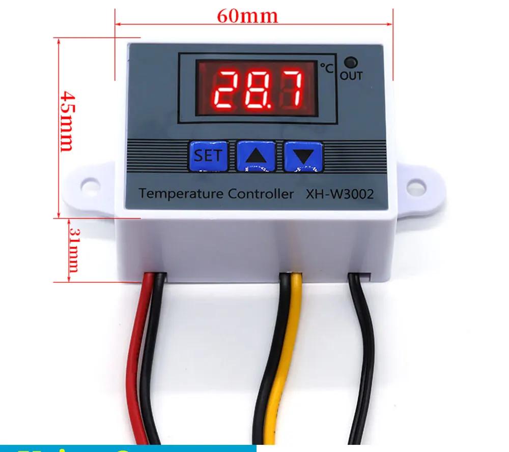 Microcomputer Digital Temperature Controller 1.1℃ Precision Thermostat Switch with Temperature Sensor Probe