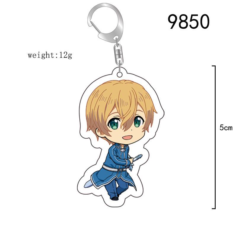 Sword Art Online Acrylic Keychain: Asuna, Sinon, Kirito Anime Charm