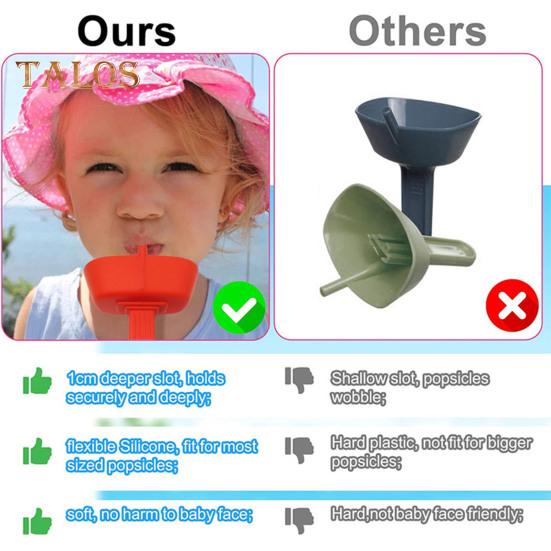 1/2/4/6/8Pcs Popsicle Holder Dual Pole Stand BPA Free Dishwasher Safe Mess-Free Ice Pop Holders for Kids with Built-In Straw Eco-Friendly Reusable