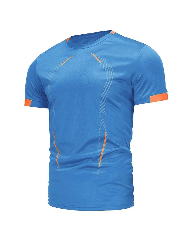 Sommer Sportbekleidung Gym Atmungsaktives T-Shirt Herren Schnelltrocknendes Jogging T-Shirt Herren Trainingsshirts Fitness Tops Lauf-T-Shirt