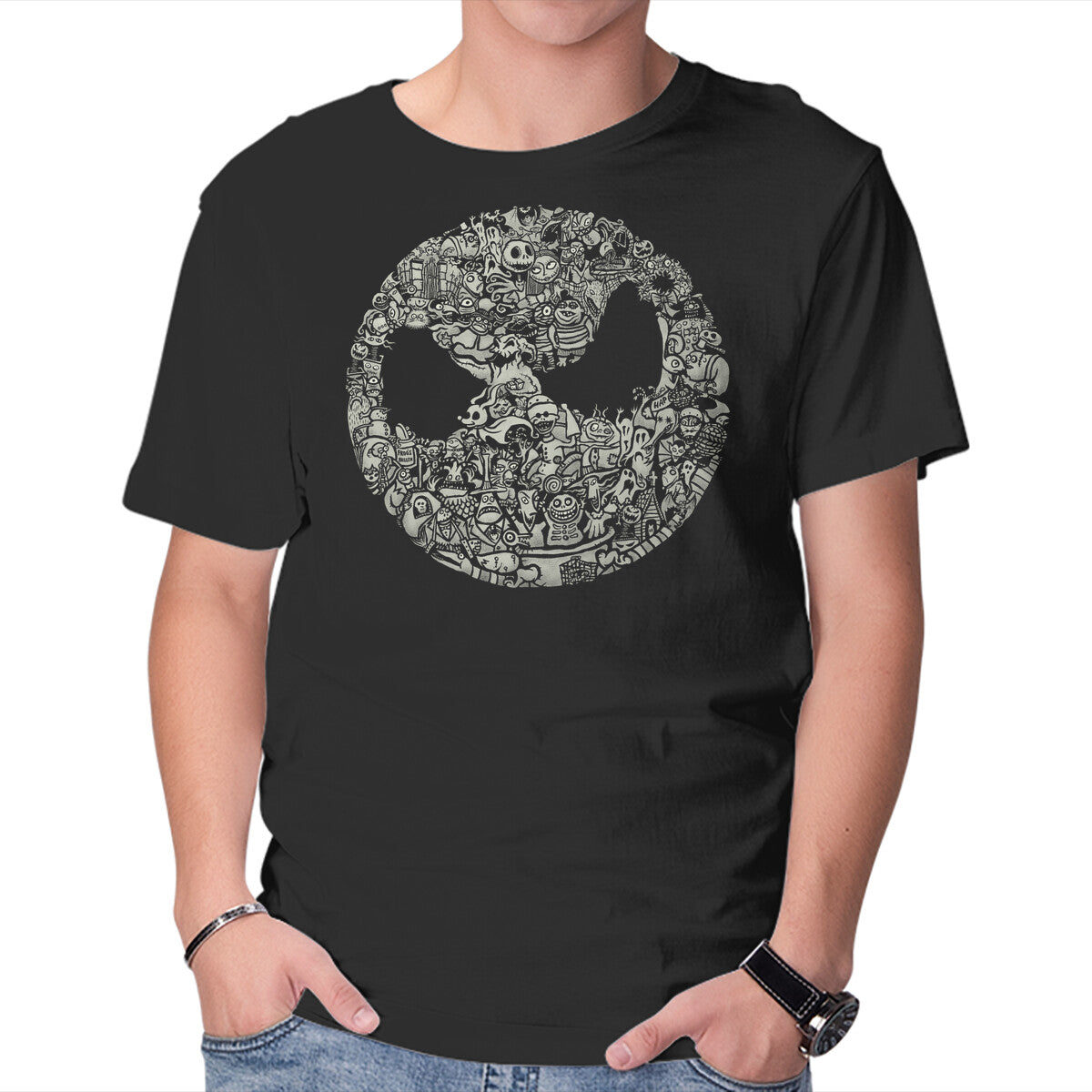 Unisex Crew Neck T-Shirt A Most Horrible Circle Graphic Short Sleeve Casual Tee XL