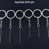 Handmade Metal Keychain with Nine-Needle Keyring & Pendant Materials: Wool Felt & Clay DIY Jewelry Accessories