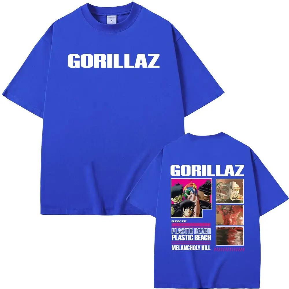 Rock Band Gorillaz The Mountain 2026 New Album Tour TShirt Unisex Oversized Trendy Gothic Style Crew Neck HighQuality TShirt
