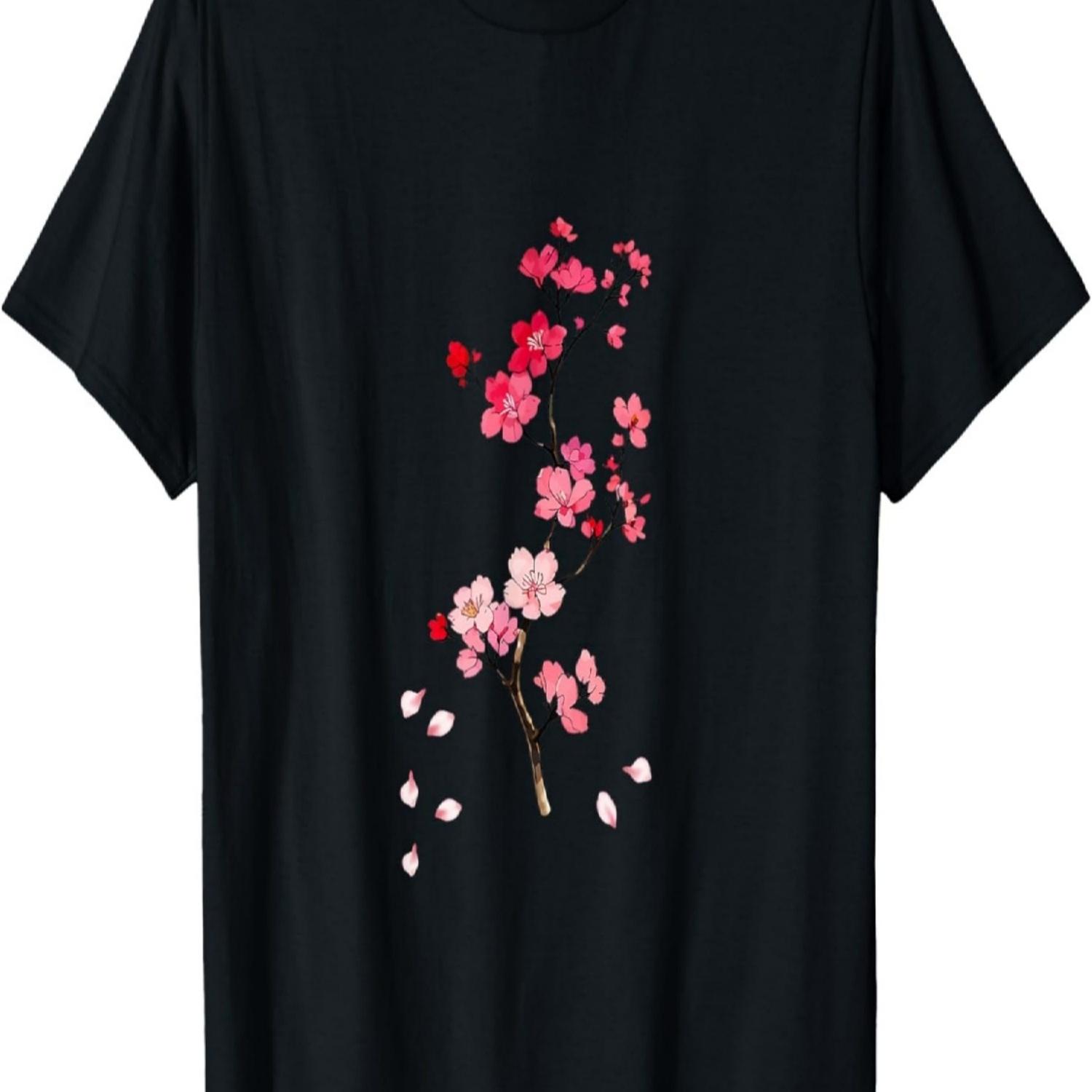 Sakura Cherry Leaves Tree Blossoms T-Shirt S