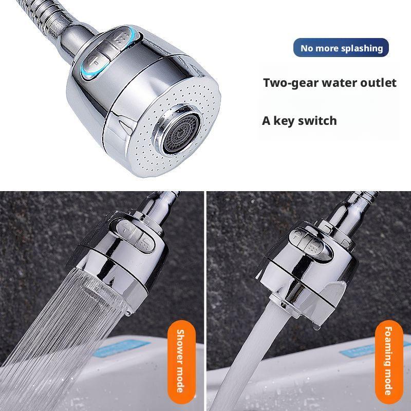 Supercharged Household Filtration Universal Faucet Nozzle Artifact Lengthening Extender Shower Water Saver Anti-splashing Water