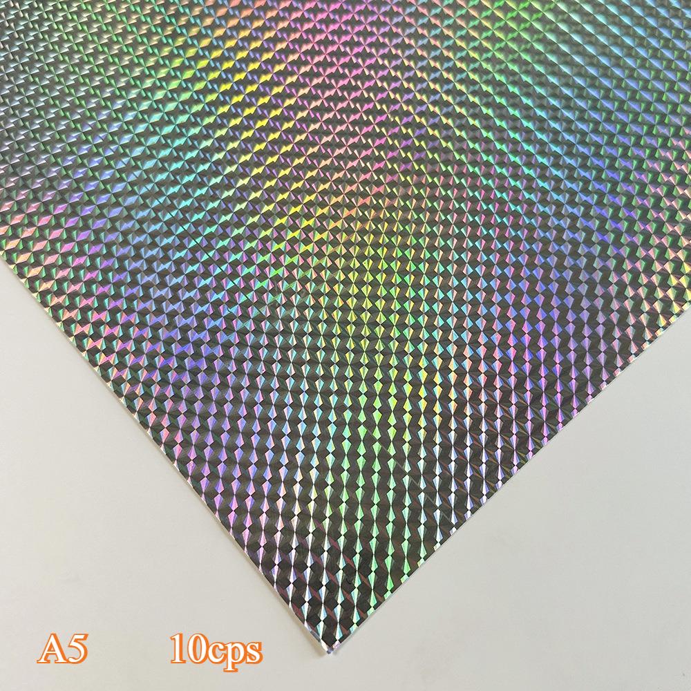 Laser Flash Paper Cross Border Hot SaleColorful ThickLaser Paper Gold SilverCard Paper Craft Paper Aluminum Foil PET MirrorPaper