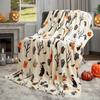 Coperta di Halloween Fantasma Reversibile Stampa Zucca Coperta Plaid in Pile, Super Morbida Calda Accogliente Coperta Autunnale Per
