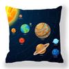 Black Dream Space Planet Digital Printing Short Plush Pillow Covers Decorative For Car Sofa Office Cushion Cover Home Goods