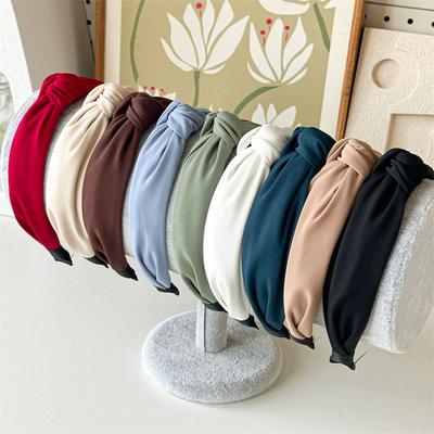 New Headbands For Women Girls Knotted Hair Band Solid Color Hairband Simple Hair Hoop Retro Makeup Headwear Hair Accessories