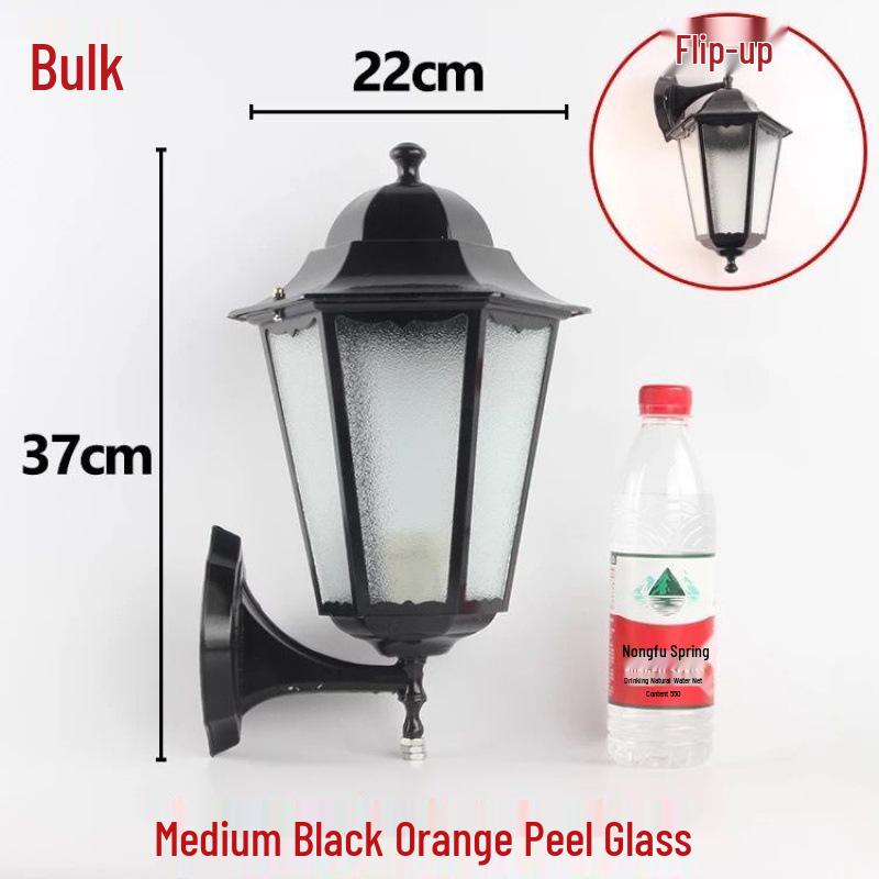 Retro Hexagonal Antique Bronze Waterproof Outdoor Wall Light for Balcony, Corridor, Garden, Villa