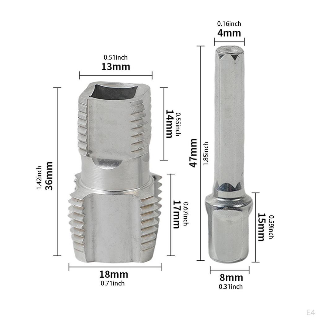 NPT Pipe Tap Set for Electric Drill Home Renovation Thread Cutter 1/2 In 3/4 Maintenance Plumbing