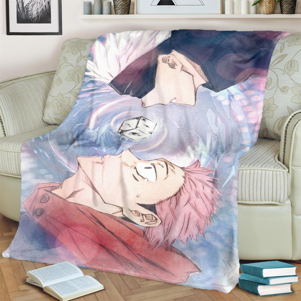 Jujutsu Kaisen Design Blanket Soft Warm Flannel for Bedrooms, Sofas, Beds, Chairs, Picnics, Travel