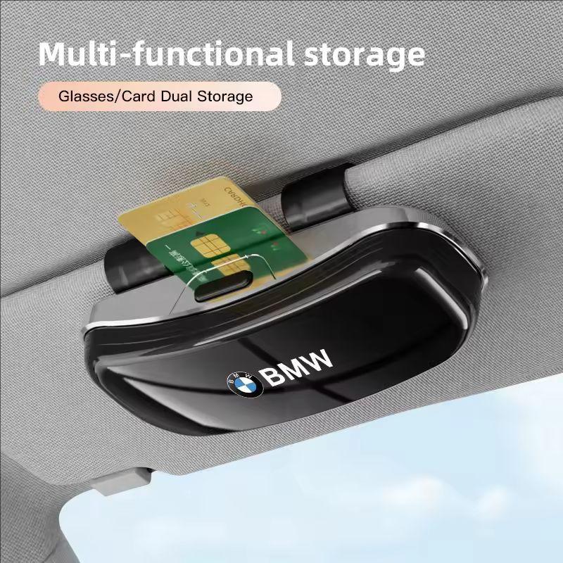 For BMW 1 2 3 4 5 6 7 Series X1 X2X3X4 X5 F48 E70 E90 E60 G30 G20 Press Switch Car Glasses Box Sun Visor Glasses Holder/ Sticker ER4