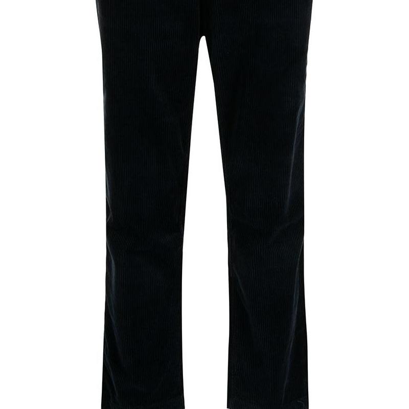 Polo Ralph Lauren Solid Ribbed Straight Leg High Waist Casual Pants Men Bottoms Dark-Blue 710811523-003