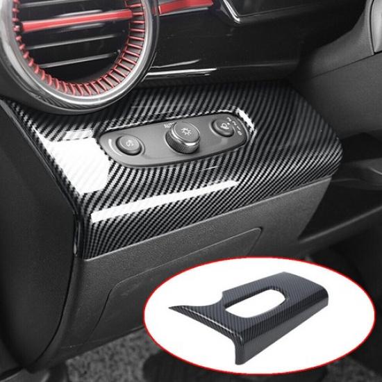 Carbon Fiber Headlight Button Switch Cover Trim For Chevrolet Trax 2024 2025