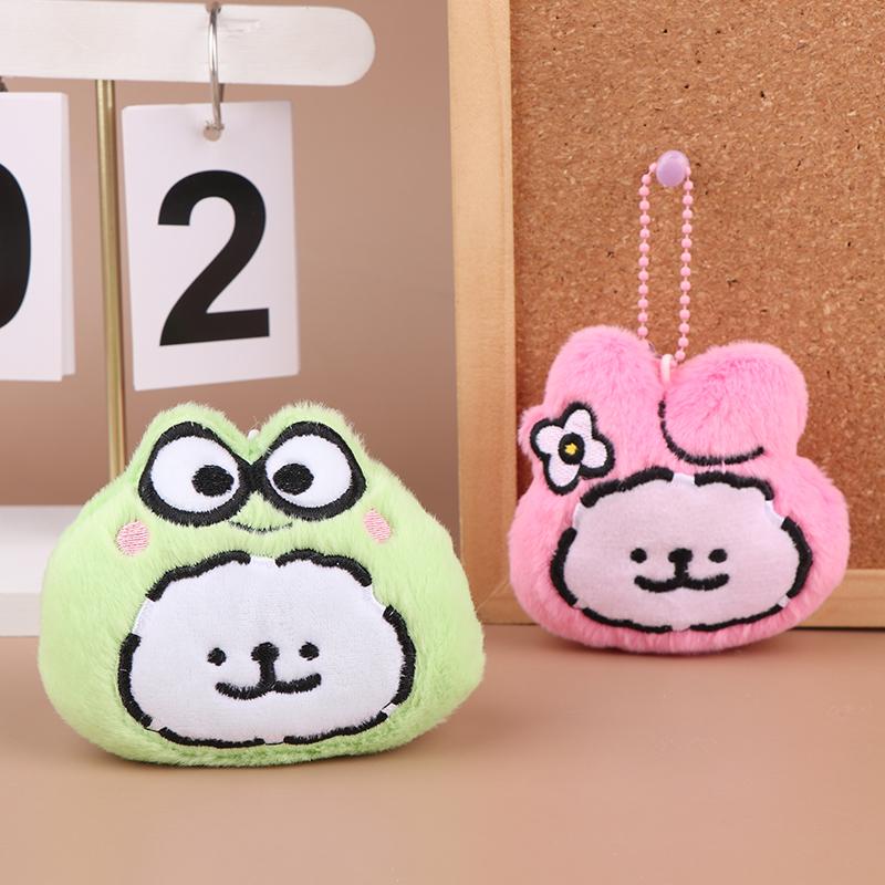 Kawaii Sanrio Maltézský plyšový přívěsek Hello Kitty Kuromi Melody s kapucí Plněná panenka Klíčenka Kroužek na klíče od auta Dekorace na batoh