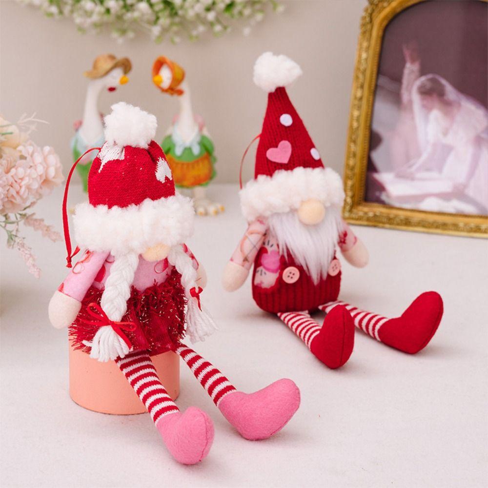 Knitting Valentine's Day Gnome Doll Cute Gnome Hanging Ornaments  Party Favor