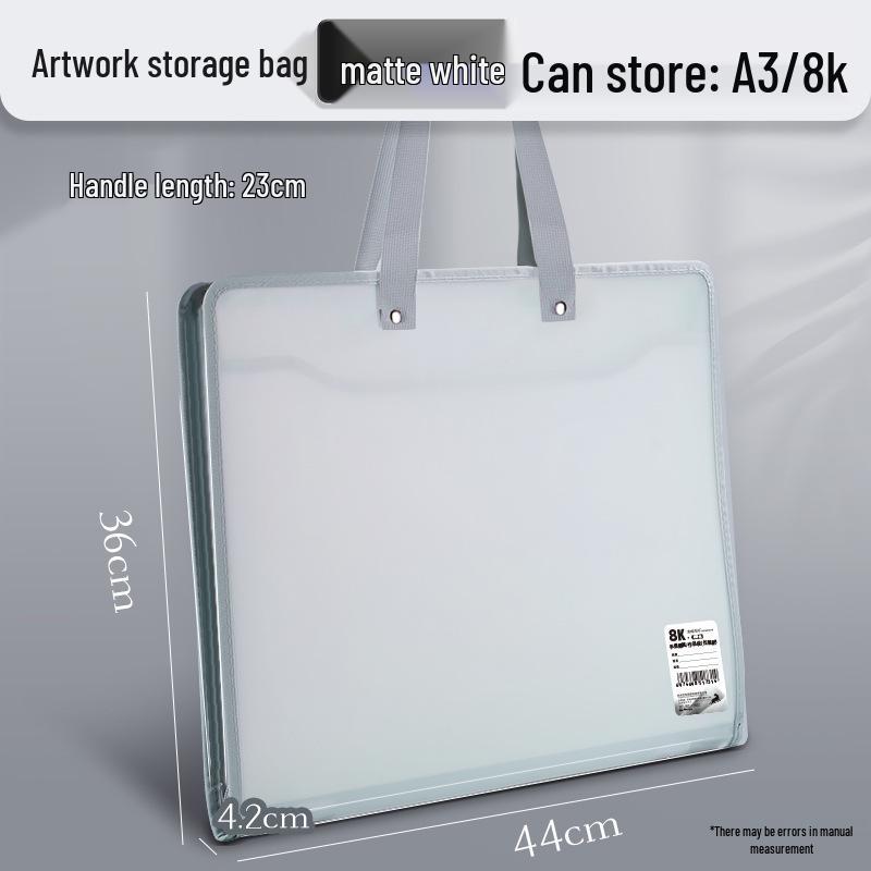 4K Frosted Art Portfolio: Student Handbag & Drawing Paper Storage Album 8K