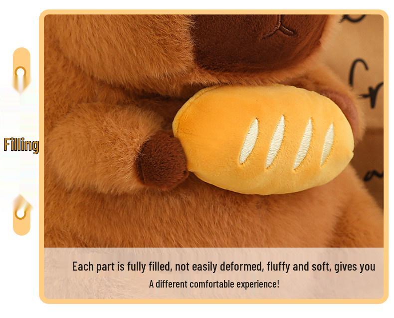 Chef Capybara Plush Toy - Cute Stuffed Animal Pillow Gift for Kids & Girls