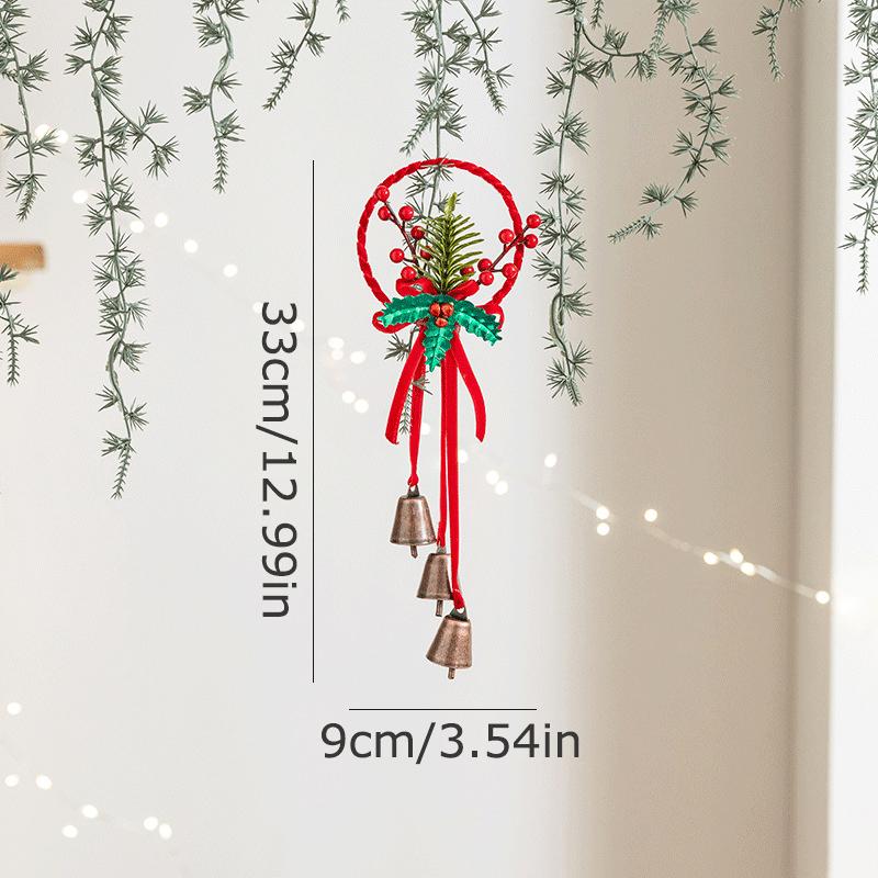 1PC Tree Bell Decorations Christmas Red Gifts 3PC Bells Home Tree Decor Holiday Hanging Pandents Party 3 Styles