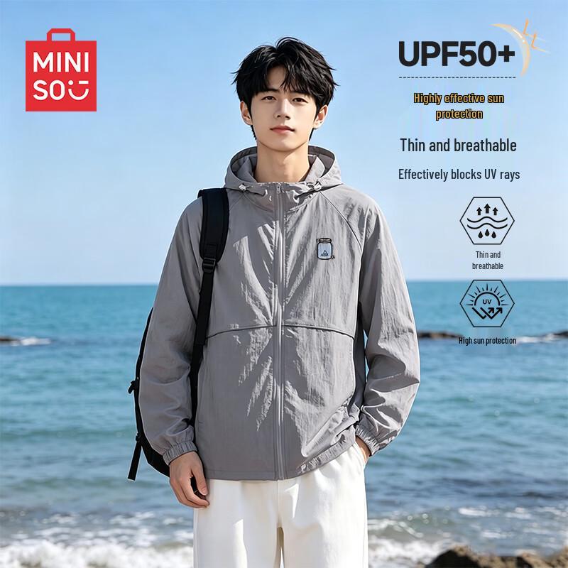 MINISO Men's Lightweight Hooded Sun Protection Jacket