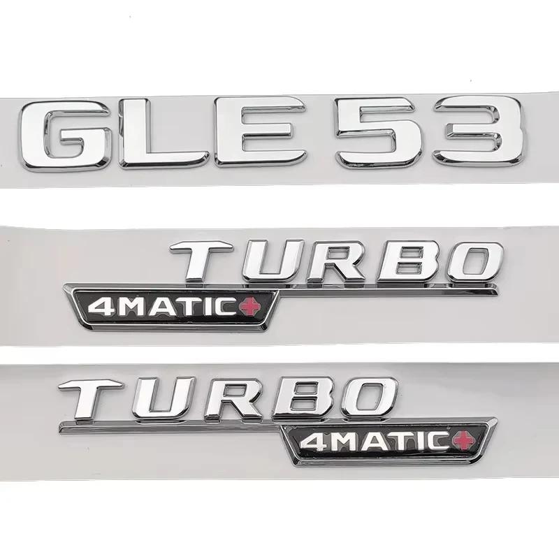 Letter Car Fender Rear Trunk Badge Sticker Logo GLE53 Turbo 4MATIC Emblem For Mercedes Benz GLE 53 AMG W167 W166 Accessories XH4