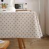 Green Printed Pines Birds Tablecloths Rectangle Cotton Linen Table Cloth Table Cover for Kitchen Dining Tables Picnic Decoration