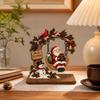 Christmas Wooden Swing Ornament, Festive Tabletop Decoration for Holiday Home Decor