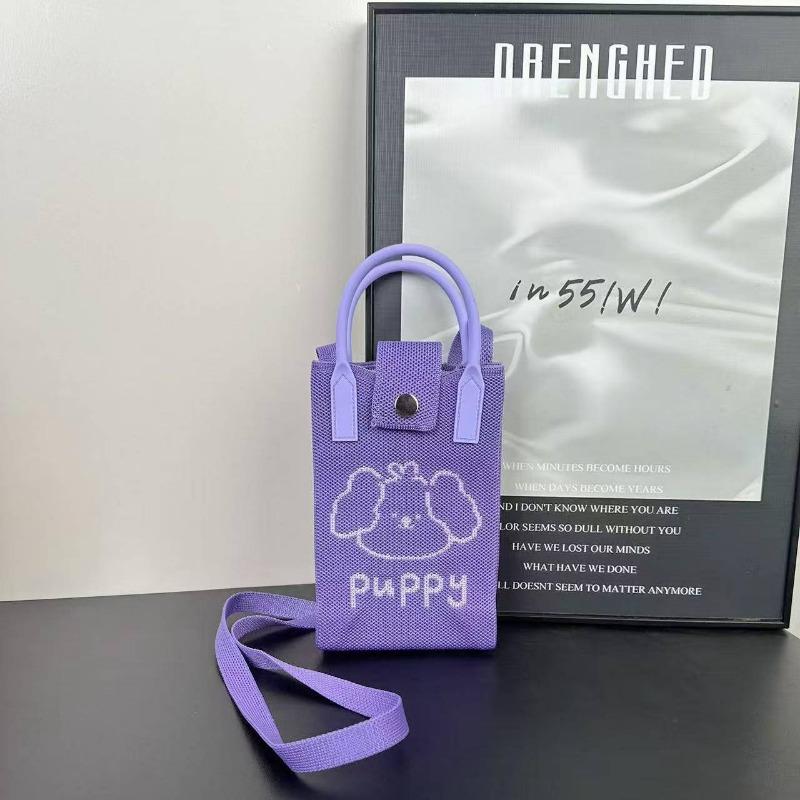 Premium Sense Ns Mobile Phone Bag New Cartoon Knitted Bag Dopamine Niche Versatile Messenger Shoulder Bag Handbag