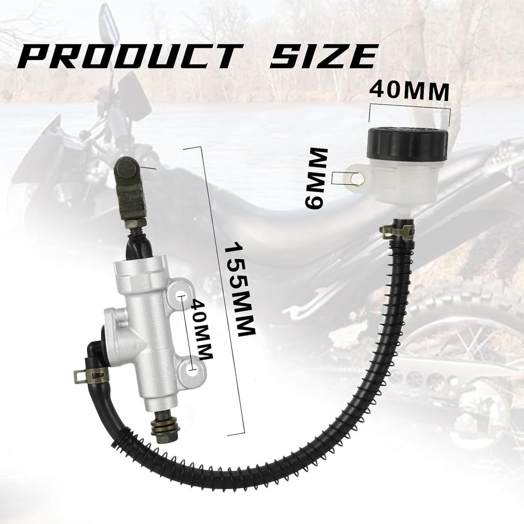 Rear Brake Master Cylinder with Reservoir for Hawk 250,Motorcycle Brake Hydraulic Pump Replacement for Hawk250/Hawk 250cc