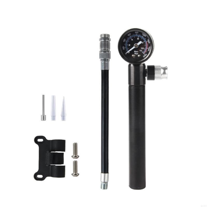 Portable Road Bike Bicycles Tyre Inflator with Gauge Light Weight Bike Tire Small Cycling Bike Air Inflator