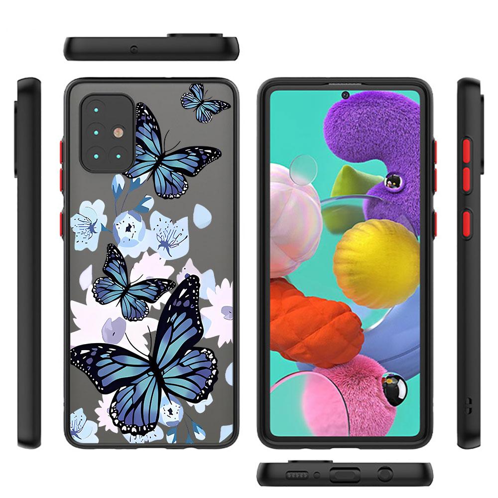 INS Retro Butterfly Phone Case for Samsung Galaxy Note 9 8 A50 A70 Note 10 Plus A12 A21s A21s A51 Note 20 Ultra A31 A71 Cover