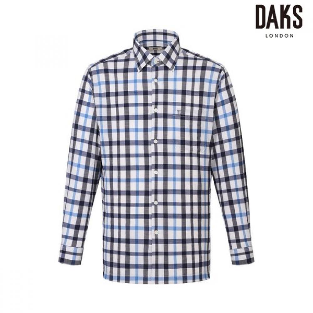DakS Men S Wool Blend eaSy Care Stretch Check Regular Fit caSual Shirt  dmS1Shcl white/95