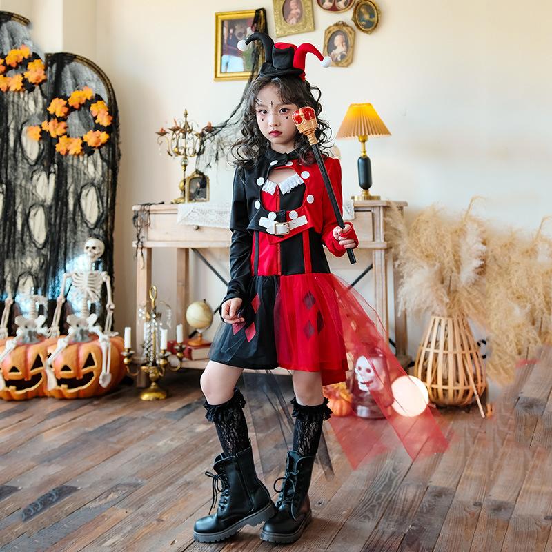 Halloween Children's Costumes Circus Clown Costumes Funny Dress-up Dresses Performance Costumes Carnival Costumes