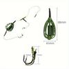 European Style Long Line Carp Nesting Device Fishing Set Green Pendant Finished Bait Feeder