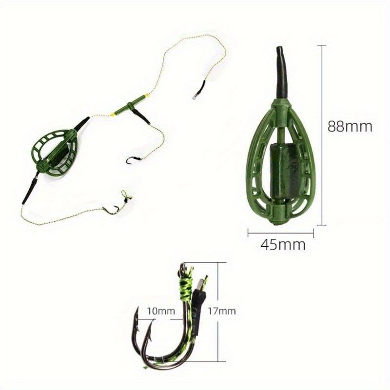 European Style Long Line Carp Nesting Device Fishing Set Green Pendant Finished Bait Feeder