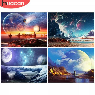 Diamond Painting Space Full Square Round Cross Stitch 5D Diamond Embroidery Landscape Mosaic Universe Home Decoration Art