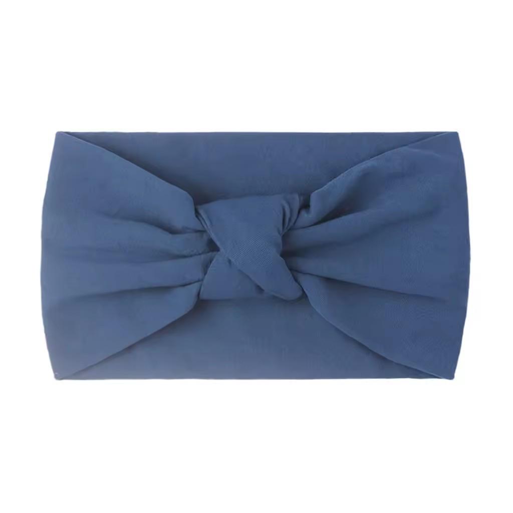 Unisex dětská čelenka s uzlem/Nylonový turban 13-24 měsíců Elastická omyvatelná ekologická pomůcka pro kojence a batolata