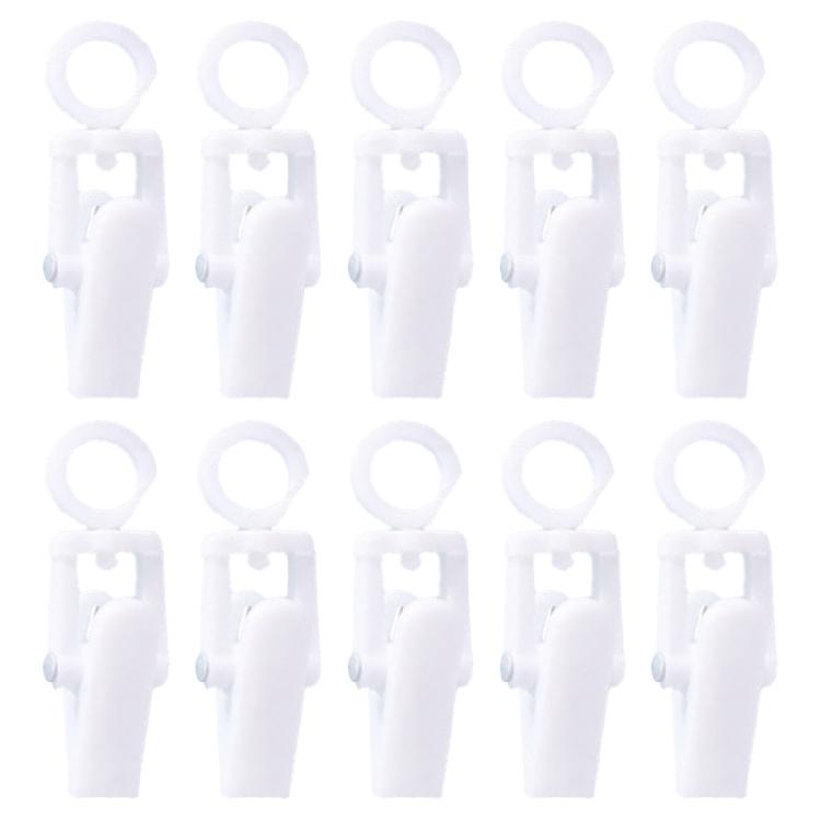 10 Pieces Plastic Swivel Hanging Laundry Hooks Clip Towel Strong Clips for Wardrobes Multipurpose Small Curtain Clip