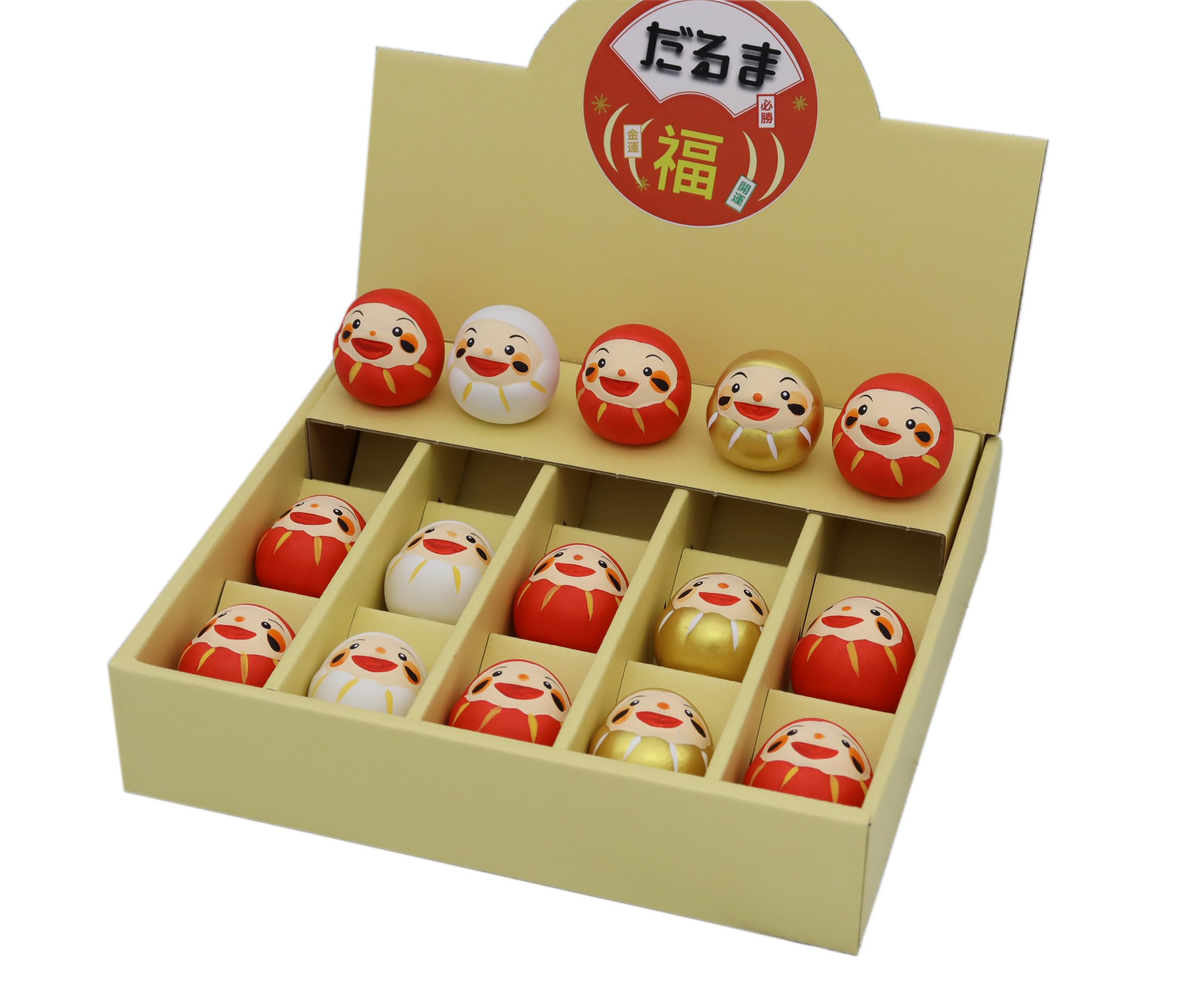 

Набор для демонстрации «Дом ремесленника» из 15 керамических кукол Дарума 3 3 Сделано в Японии (9 Красный, Белый, Золотой)