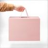 Eco-Friendly Pink Magnetic Handle Folding Box with Soft Ribbon for Stylish Candle Packaging