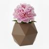 Hanging brown geometric plant pot