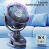 10000mAh Rechargeable Mini Clip Fan Mute Mini Desk Fan Adjustable Clip-on Fan Table Wireless Fan for Home Room Stroller Camping