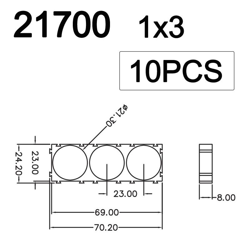 14500 21700 32650 33140 Battery Holder Bracket Cell Safety Anti Vibration Plastic Brackets For 14500 21700 32650 33140 Batteries