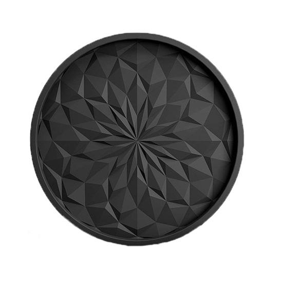 Protective Mats for Furniture Silicone Coaster Set with Holder, Non Slip Diamond Pattern Drink Coasters Stylish Table Cups Glasses, Heat Resistant
